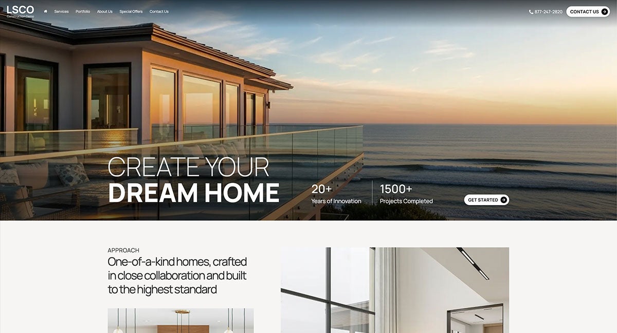 Construction Demo Homepage